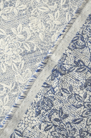 Жаккард "Летний" синий ткань