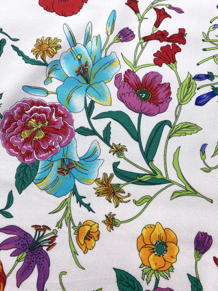 Хлопок МАГИЯ ЛЕТА фон молочный