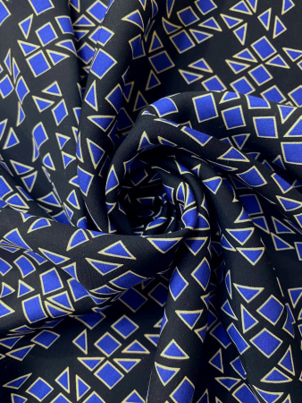 Вискоза ГЕОМЕТРИЯ синяя