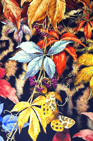 Шелк натуральный ОСЕННИЙ САФАРИ темный