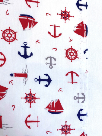 Сорочечная ткань ЯКОРЯ белая