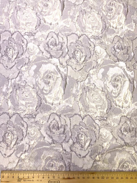 Жаккард "Объемные розы" жемчужный Жаккард "Объемные розы" жемчужный ткань
