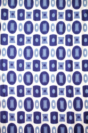 Креп плательно - блузочный КУБИКИ синий