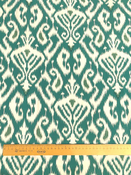 Штапель ИКАТ бирюза