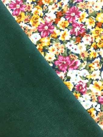 Микровельвет однотонный "Зеленый мох" ткани