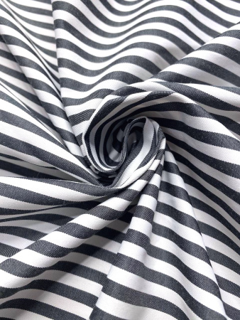 НОВИНКА! Ткань сорочечная ПОЛОСКА антрацит