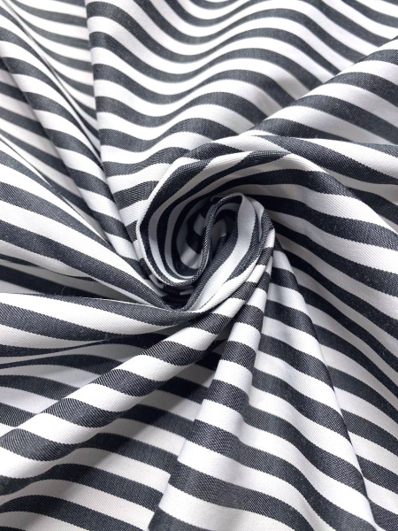 Сорочечная ткань ПОЛОСКА антрацит