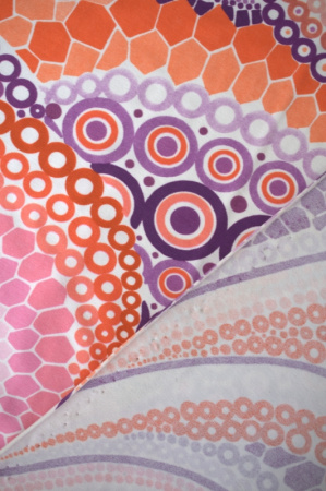 Бифлекс для купальников Пейсли сиреневый и терракотовый 5