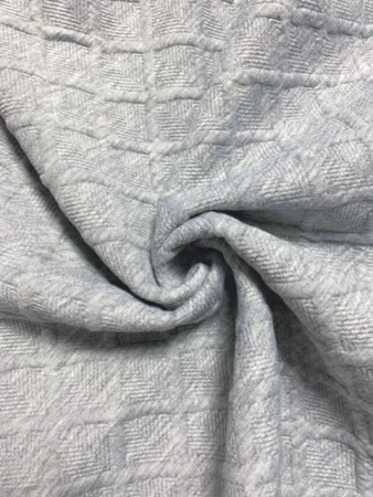 Трикотаж "Фигурная вафелька" серый