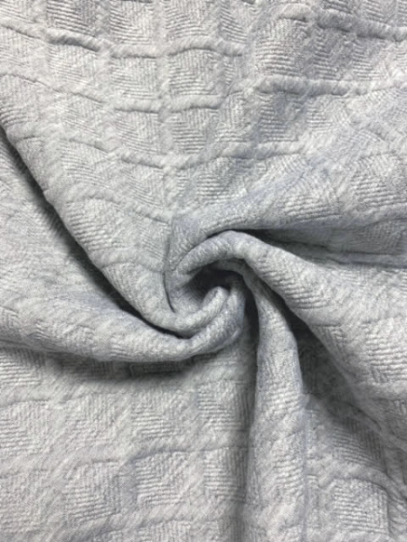 Трикотаж "Фигурная вафелька" серый