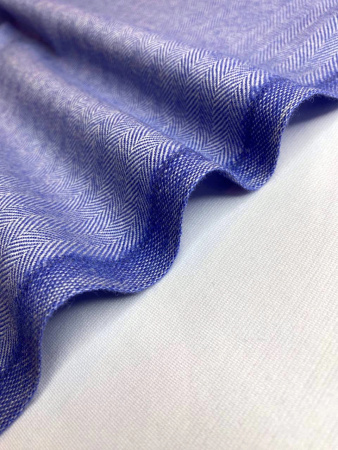 Шерсть костюмная ЕЛОЧКА голубая ткани