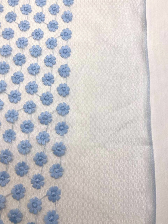 Кружевное полотно МЕЛКИЕ ЦВЕТОЧКИ голубой ткань