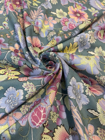 Вискоза ИЗЫСКАННЫЙ МИЛЬФЛЕР припыленная бирюза