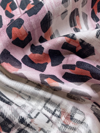 Джинс КЛЕТКА-ВАРЕНКА роза