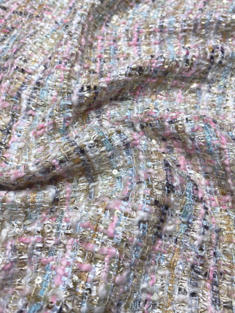 ткани Твид (Шанель) РОЗОВЫЙ БЕЖ