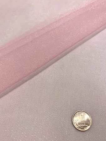 Фатин однотонный "Розовый" ткань