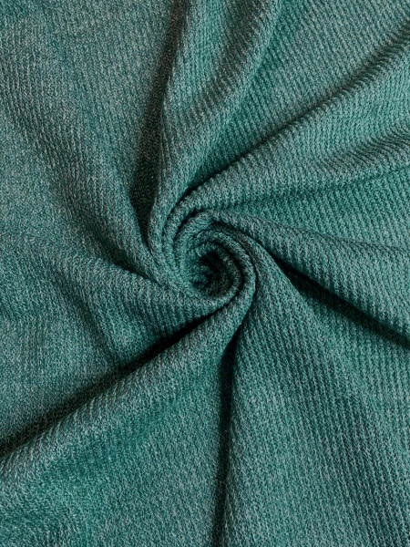 Трикотаж меланж с люрексом ЗЕЛЕНЫЙ трикотажная ткань