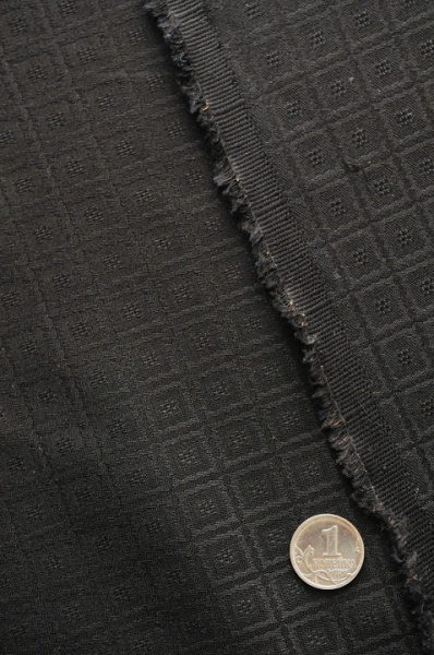 Жаккард КУБИКИ ПЛЕТЕНЫЕ черный 2 Жаккард КУБИКИ ПЛЕТЕНЫЕ черный 2