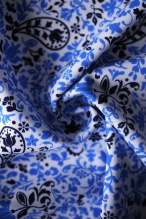 Бифлекс для купальников Мелкие синие узоры 3