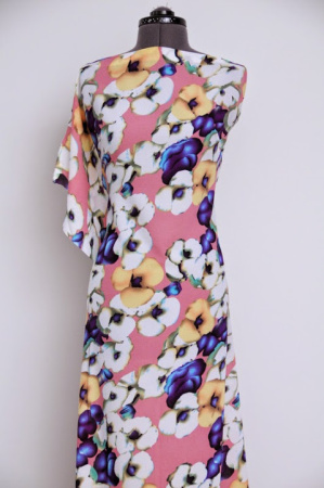 Креп плательно-блузочный ОРХИДЕИ пыльная роза 4