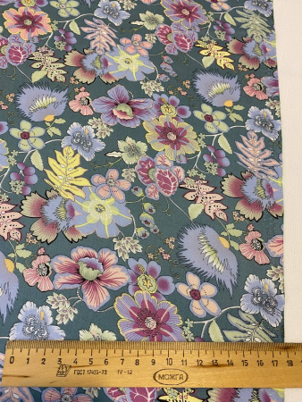 Вискоза ИЗЫСКАННЫЙ МИЛЬФЛЕР припыленная бирюза