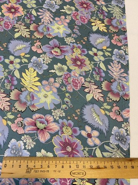 Вискоза ИЗЫСКАННЫЙ МИЛЬФЛЕР припыленная бирюза