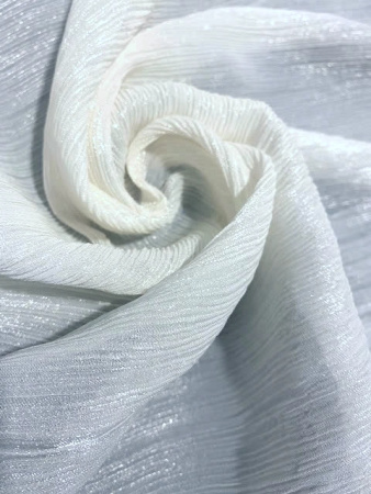 Крэш - шифон натуральный МОЛОЧНЫЙ