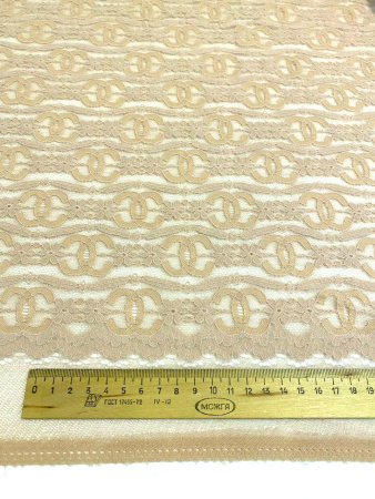 Кружевное полотно ЛОГО беж ткань