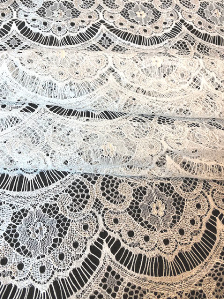 Кружевное полотно "Легкий бриз" молочный ткань