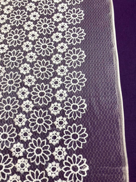 Кружевное полотно ЦВЕТОЧНОЕ АССОРТИ белый Кружевное полотно ЦВЕТОЧНОЕ АССОРТИ белый ткань