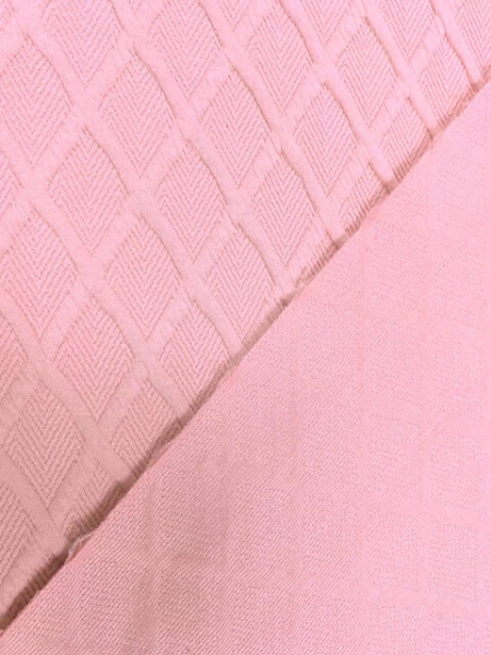 Трикотаж "Фигурная вафелька" розовый