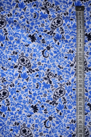 Бифлекс для купальников Мелкие синие узоры 2