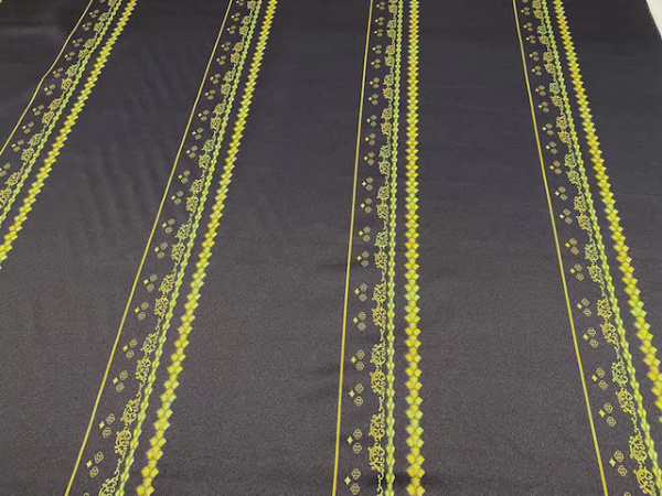 Креп ПОЛОСЫ С ОРНАМЕНТОМ