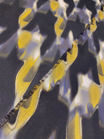 Шелк искусственный ЛАПКА КРУПНАЯ горчица