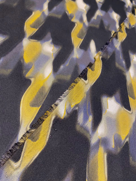 Шелк искусственный ЛАПКА КРУПНАЯ горчица