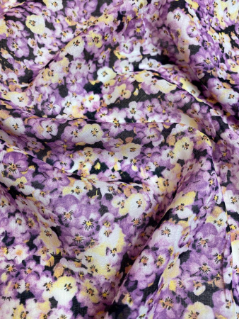 Батист МЕЛКИЕ ЦВЕТОЧКИ сиреневые