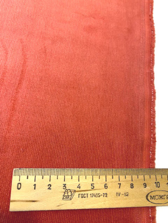 Микровельвет однотонный "Коралл" ткани