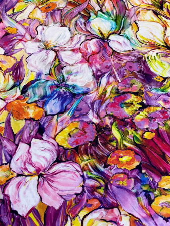 Трикотаж ПРОСТО ЦВЕТЫ ткань