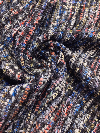 ткани Твид (Шанель) ЧЕРНЫЙ МЕЛАНЖ.