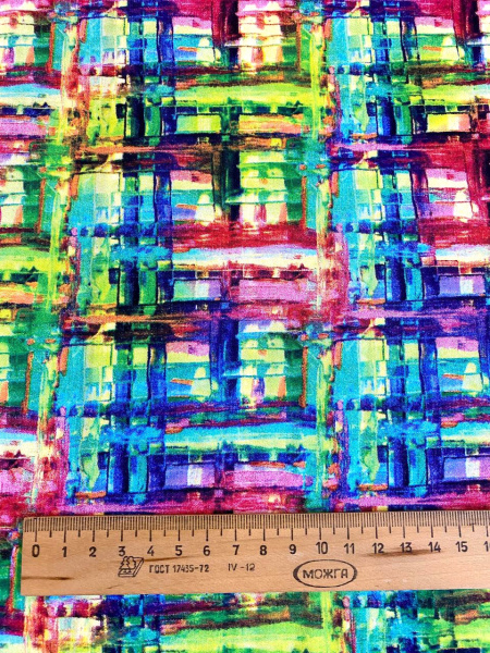 Штапель ПЛЕТЕНКА ЦВЕТНАЯ