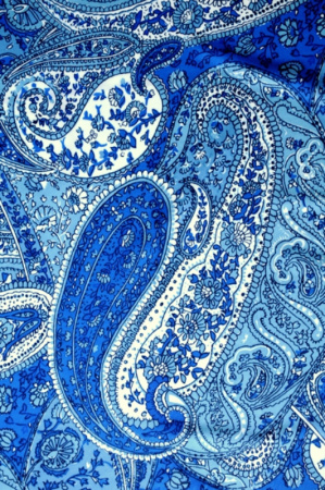 Бифлекс для купальников Пейсли сине - голубой 1