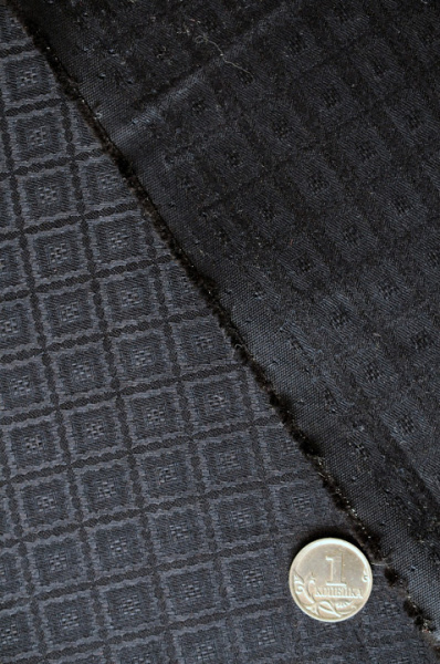 Жаккард КУБИКИ ПЛЕТЕНЫЕ темно-синий 2 Жаккард КУБИКИ ПЛЕТЕНЫЕ темно-синий 2