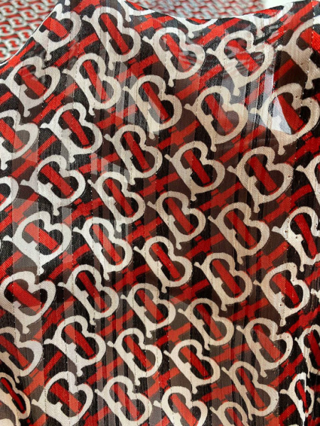 Креп - шифон МОНОГРАММА красный