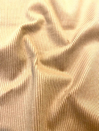 Вельвет однотонный "Ириска молочная" ткани