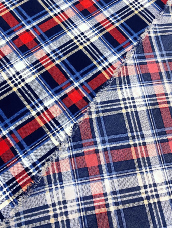 Полувискоза КЛЕТКА ВИШНЕВАЯ