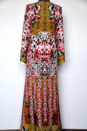 Шелк натуральный ЦВЕТОЧНАЯ ЛОЗА горчица