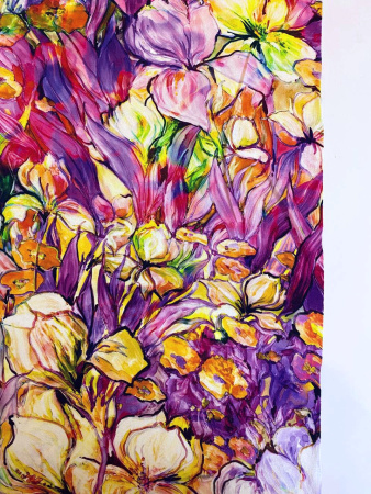 Трикотаж ПРОСТО ЦВЕТЫ ткань