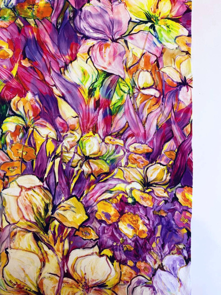 Трикотаж ПРОСТО ЦВЕТЫ ткань