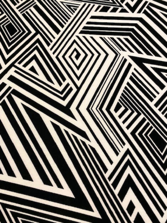 Трикотаж "Черно - белая геометрия"