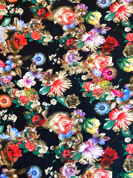 Штапель БУКЕТЫ на черном